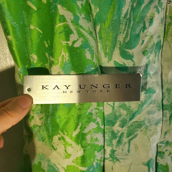 Kate Unger Green Floral Print Cocktail Dress - Picture 4 of 10